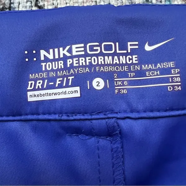 NIKE GOLF Tour Performance Tech Skort Royal Blue Size 2 Golf Skirt - Image 7