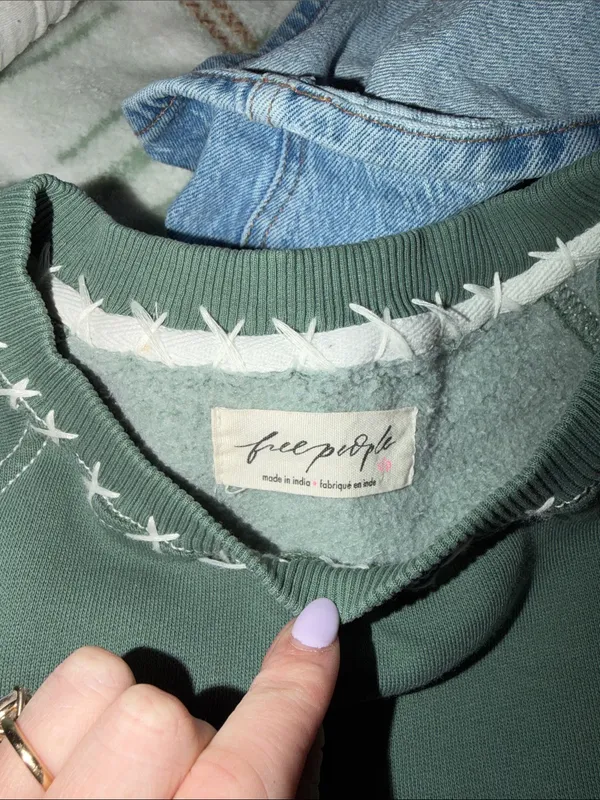 Free People Patchwork Butterfly Sweatshirt - Image 5