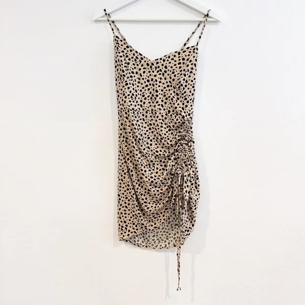 Pacsun Lottie Moss Leopard Crepe Dress XS Y2K Grunge Club Wear Indie Sleaze Chic - Image 4