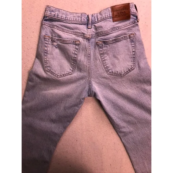 Abercrombie & Fitch Straight Jeans Womens 29 Light Blue Vintage Stretch Denim - Image 9