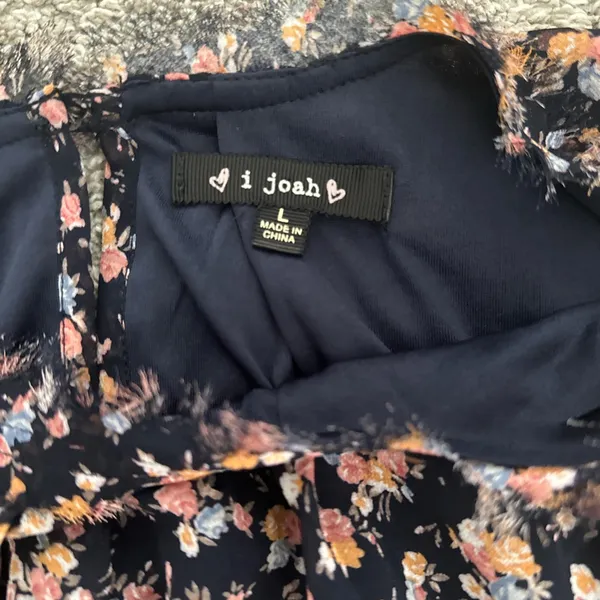 I Joah Sleeveless Black Floral Ruffle Hem Dress - Image 7
