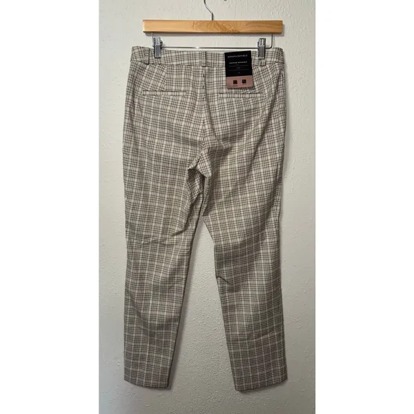 New Banana Republic Plaid Ryan Mid Rise Pants Women's 4 Straight Leg Preppy - Image 3