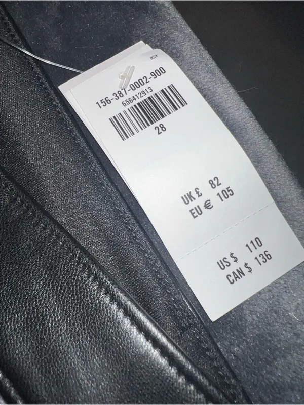 Abercrombie & Fitch Vegan Leather High Rise Loose Pant in Black Size 28 / 6 NWT - Image 12