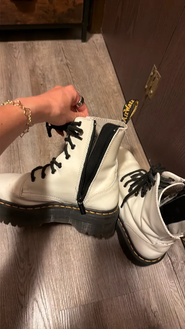 Platform White Martens Dr. Boots - Image 2