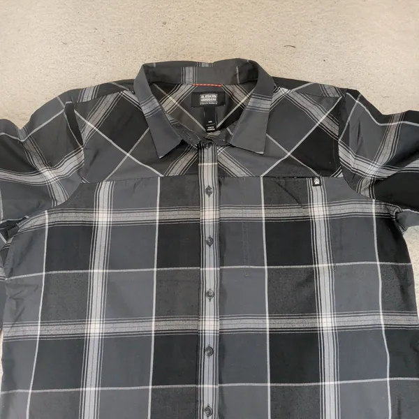 Alaskan Hardgear Duluth Midnight Sun Shirt 80732 XXL Black Gray Plaid Wool Blend - Image 3