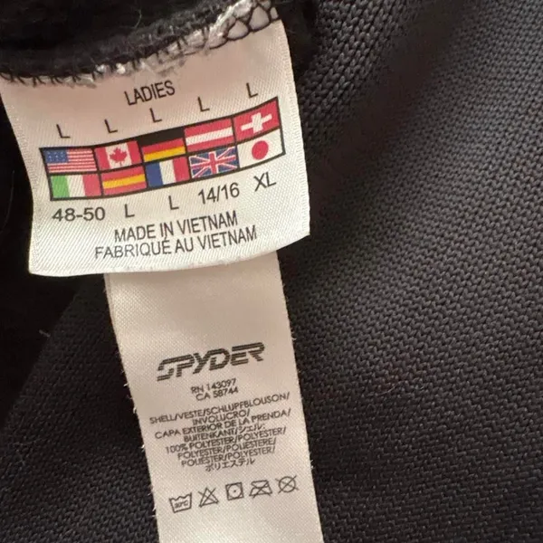 Spyder Core Sweater Jacket coat Women's Black large - Image 4