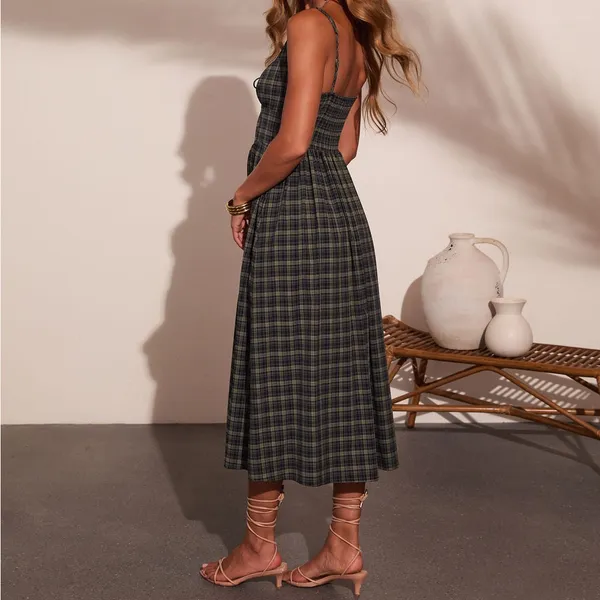 Vici Meradeth Plaid Midi Dress Size XS NWOT - Image 4