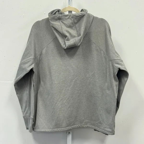 Athleta Forever Fleece 1/2 Zip Hoodie XL 825011-01 Relaxed Fit Heather Gray - Image 3