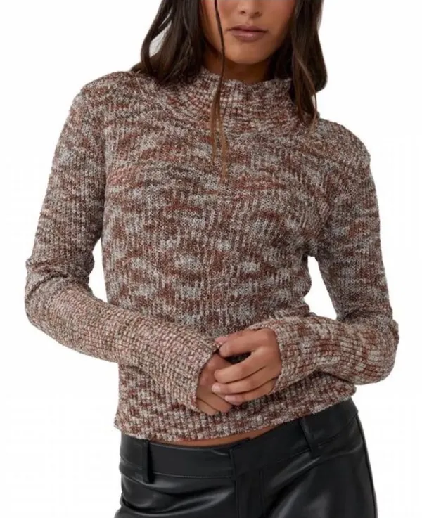 Free People Sweater Knit Mockneck Size L - Image 2