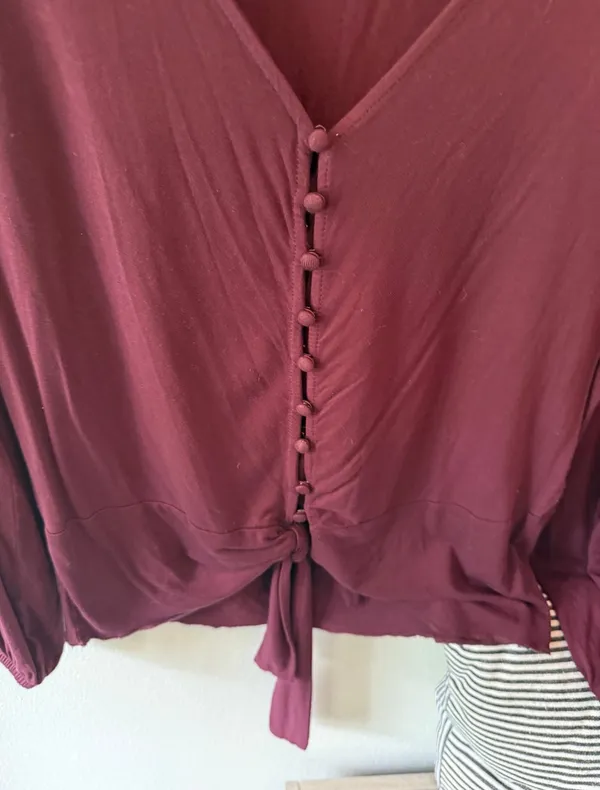 Venus Tie-Front Button-Up Boho Top 🖤 - Image 9