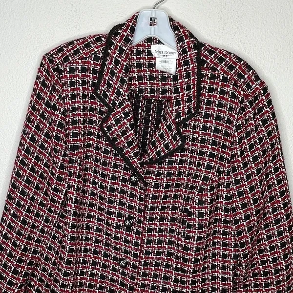 Vintage‎ Miss Dorby Blazer Black Size 16 - Image 4