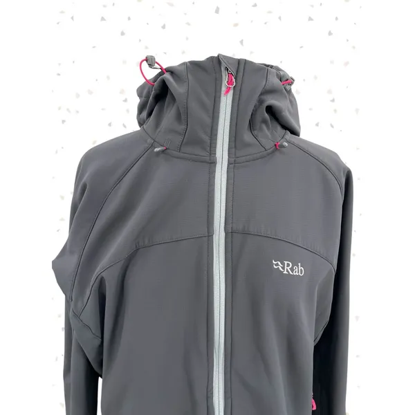 Rab Salvo Jacket Gray Pink Winter Gorpcore Outdoor Hooded Insulated Coat Size XL - Image 4