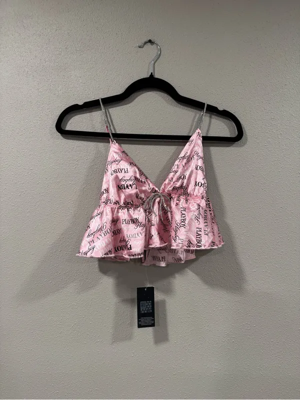 NWT Playboy Satin Babydoll Tank & Shortie Pajama Set - Image 3