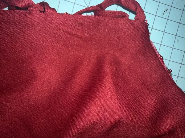 Pomuyoo rury Red Sequin Mini Dress with Spaghetti Straps Size 8 - Image 8
