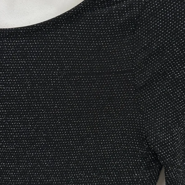 Lulus Gift of Love Black and Silver Backless Long Sleeve Bodycon Dress XS NWT - Image 13