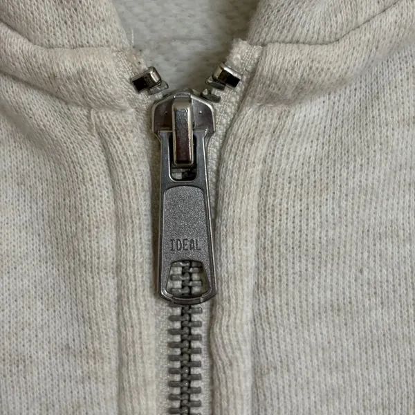 Aerie Women Medium Oatmeal Heather Sherpa Lined Hood Full Zip‎ Hoodie Sweatshirt - Image 4