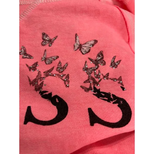 Guess Shirt with Butterfly Graphics Size L Pink - Image 3