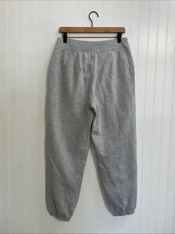 AERIE Fleece Corset Jogger Zip Front Sweatpants in Heather Gray Size L - Image 3