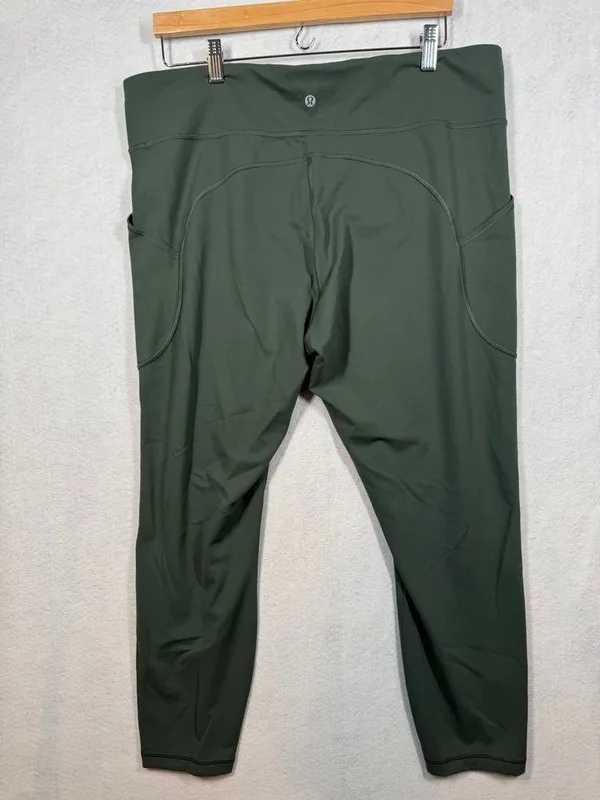 Lululemon Invigorate High Rise Tight 25" Smoked Spruce Green Leggings Women's 18 - Image 2