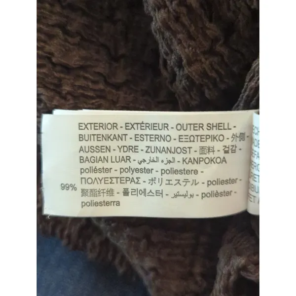 Zara Expresso Brown Textured Knot Ruched Side Maxi Dress LARGE Modest‎ Preppy - Image 13