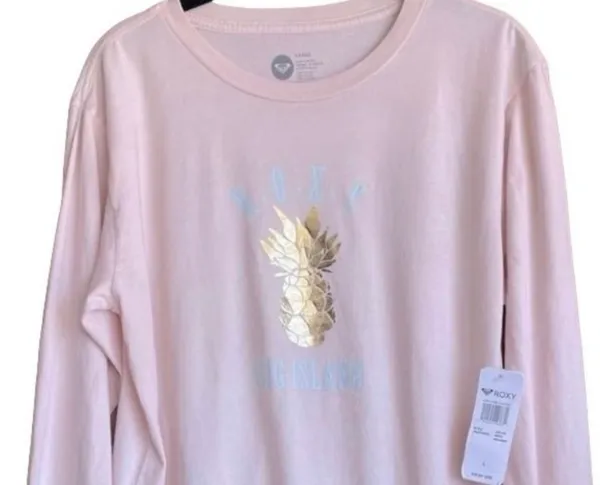 NWT Roxy "Big Island" Gold Pineapple Long Sleeve Tee - Large - Image 2