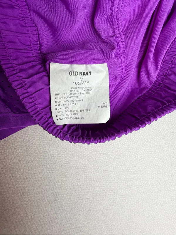 Old Navy Active Womens Medium Purple Mesh Running Shorts Athletic Lined - Image 4