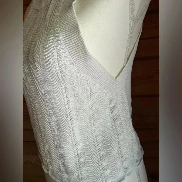 Aritzia Wilfred Knit Halter Tank – Ivory, Size Medium - Image 3