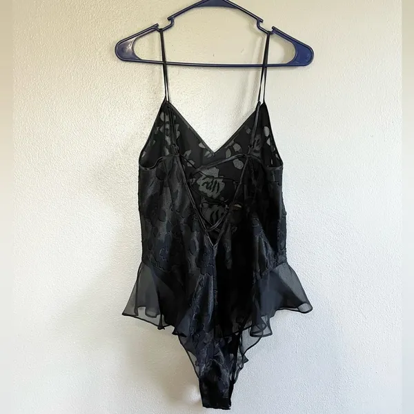 [Victoria's Secret] Vintage Black Sheer Bodysuit Teddy- Size M - Image 3