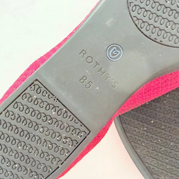 Rothy's The Point Loafer Scarlet Red Tweed Size 8.5 Flat Comfort RARE - Image 5