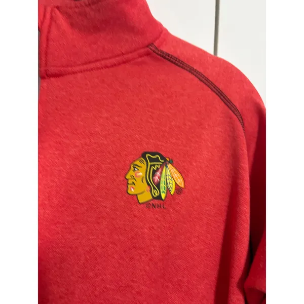 NHL Chicago Blackhawks Full Zip Jacket Sporty Red Thumbhole XL Gorpcore - Image 3