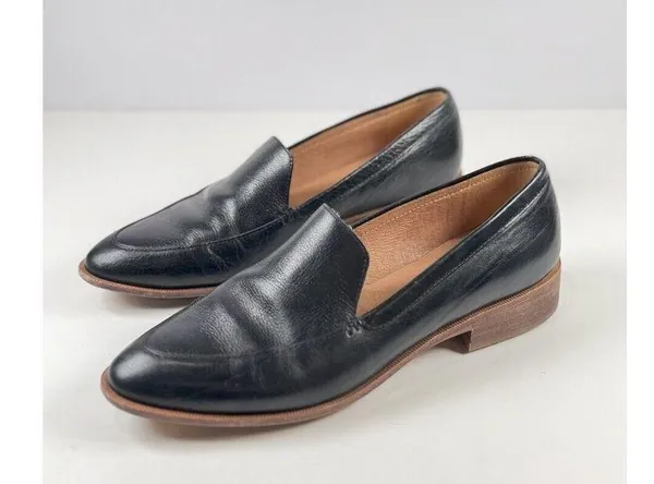 Madewell Womens Shoes Black Leather The Frances Loafer Slip On Office US 7.5 - Image 2