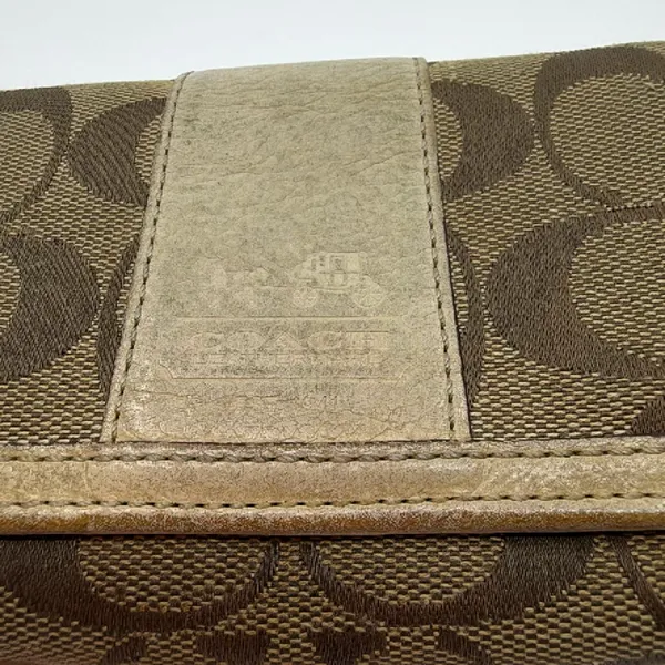 Coach Brown Signature C Canvas Bifold Wallet - Image 2
