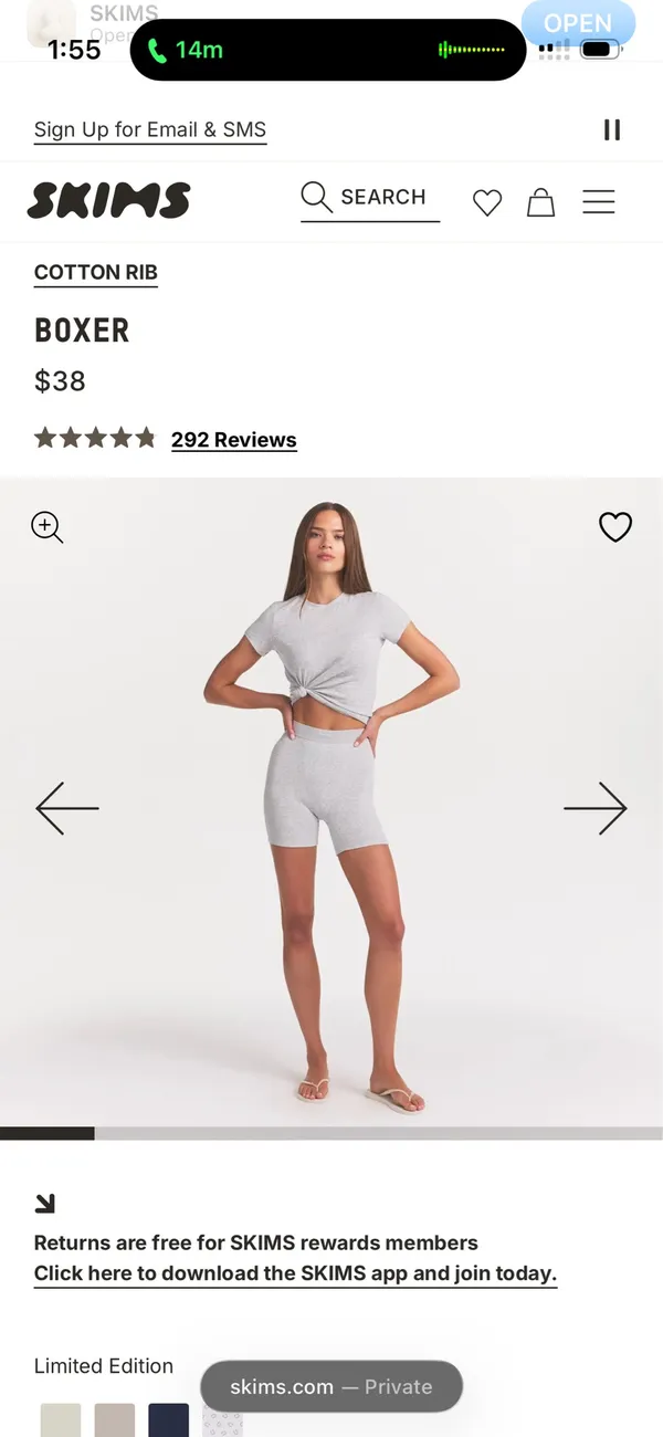 Shorts Grey SKIMS Boxer - Image 9