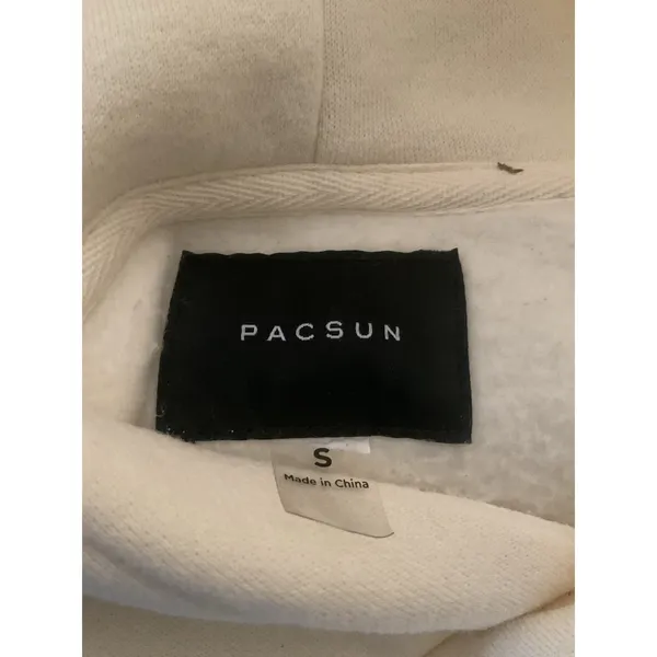 PacSun Unisex Small Butter Yellow Graphic Hoodie Find Beauty Floral Oversized - Image 7