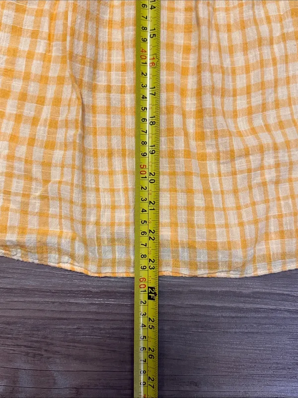 Urban Outfitters Yellow Gingham Puff-Sleeve Dress - Image 6