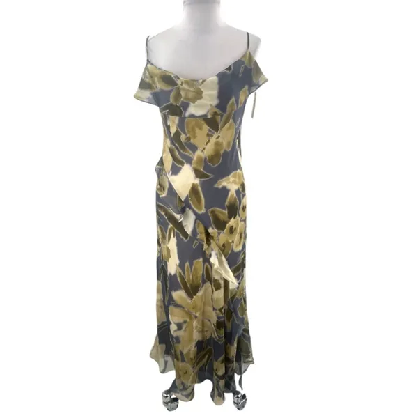 NWT By Anthropologie‎ Sleeveless Ruffled Maxi Dress Sz M - Image 3