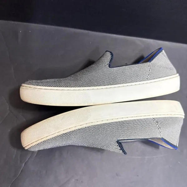 Rothy's Minimalist Preppy Designer The Original Slip On‎ Sneaker 8 Anchor Navy - Image 4