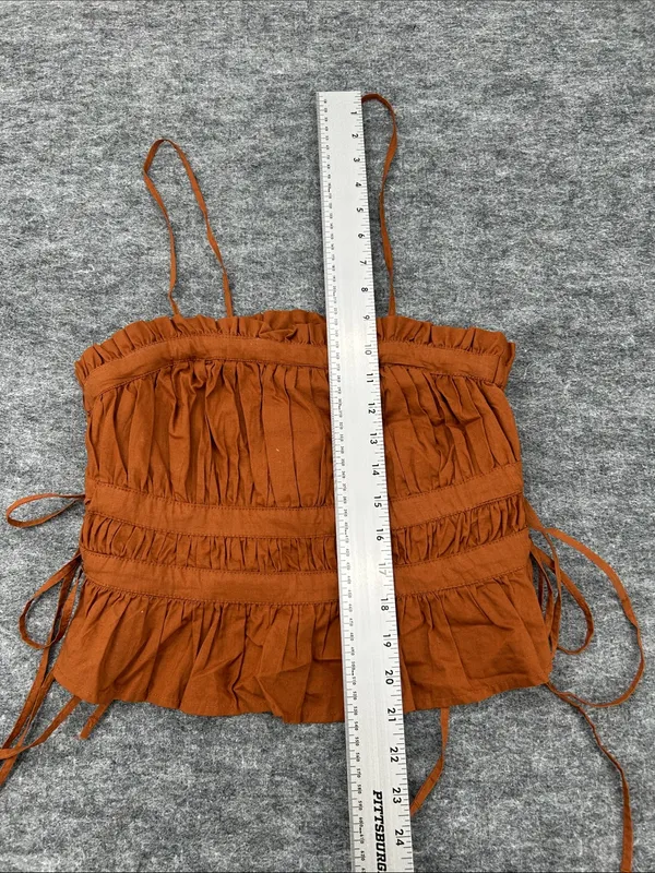Free People Gabby Tube Cropped Top - Terracotta -XSMALL - Removable Straps - Image 5