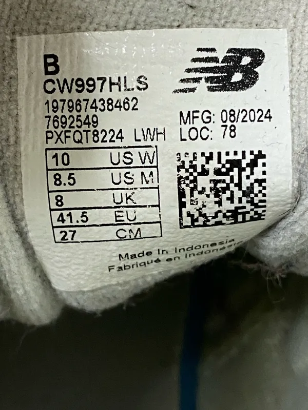 New Balance 997H Sneakers shoes size women 10 men’s 8.5 - Image 7