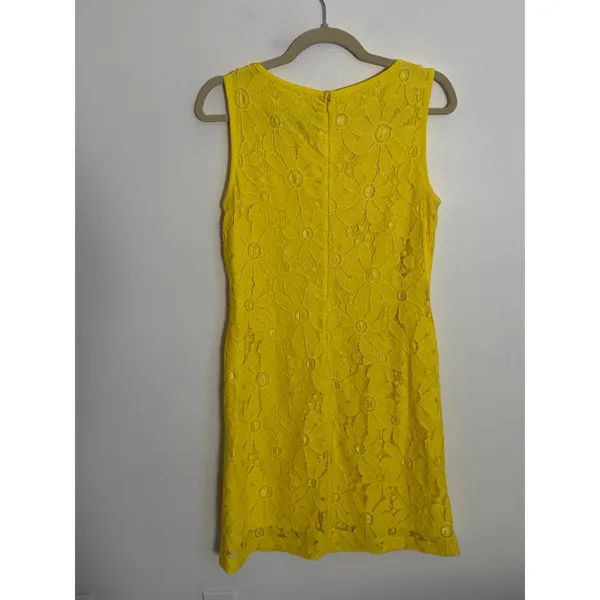 Pappagallo Yellow Lace Summer Dress size 6 - Image 3