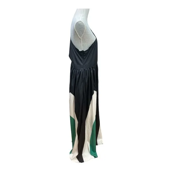SHEIN Women's Sexy One Shoulder Maxi Dress Sleeveless Pleated Flowy A-Line L - Image 3