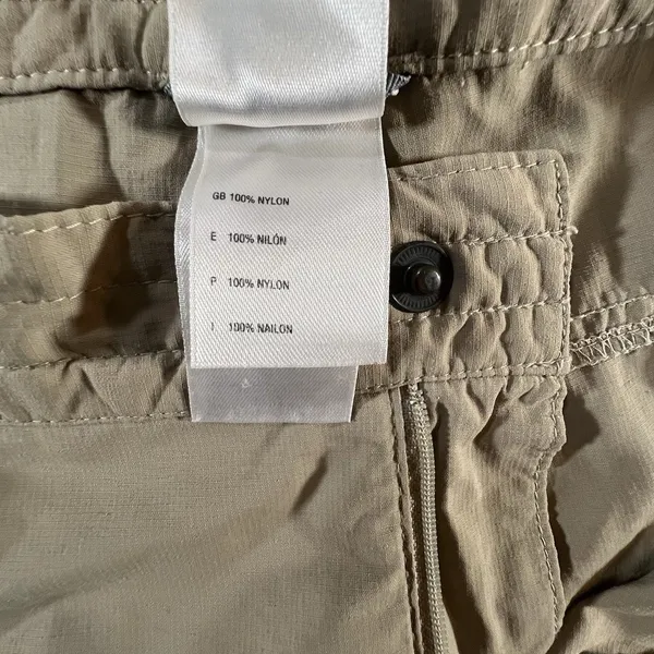 The North Face Womens Convertible Cargo Hiking Pants Sz 10 Beige Zip-Off Outdoor - Image 6