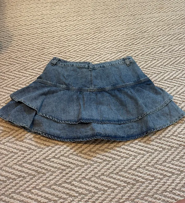 Windsor Ruffle Jean skirt - Image 2