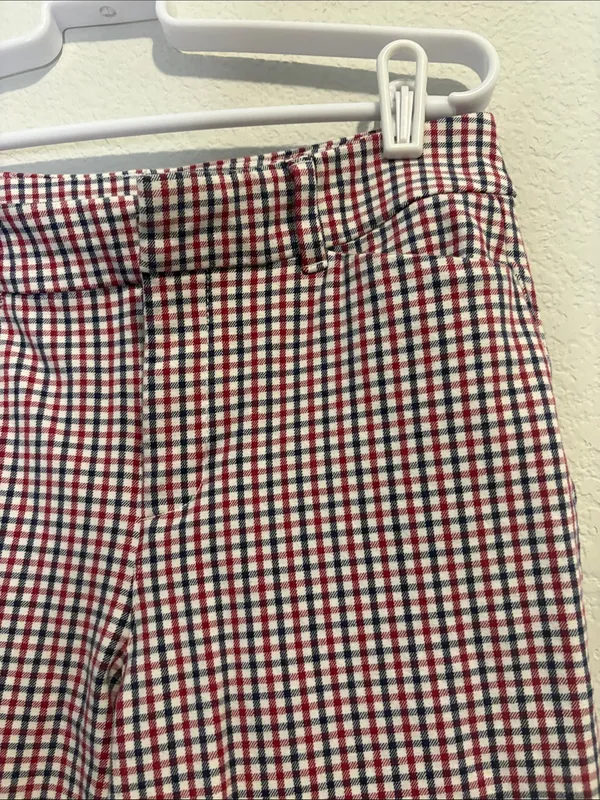 Old Navy Red,White, and black Gingham pixie high rise secret slim pocket pants 6 - Image 3