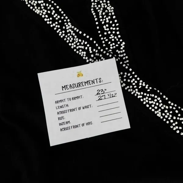 Anthropologie LEIFNOTES Twirled Trim Beaded Kimono Cardigan Sweater Black Small - Image 13
