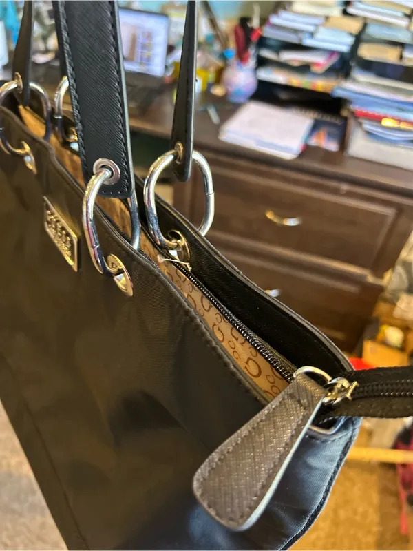 Guess retro dark academia y2k nylon shoulder bag carryall tote fairy grunge emo - Image 8