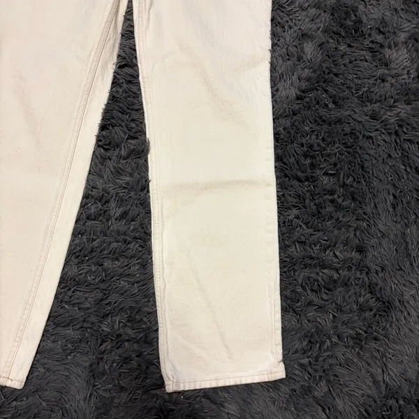 Abercrombie & Fitch faux leather top High Rise Cream 90s ultra highrise Jean 27 - Image 6