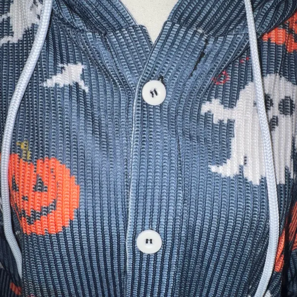 Spooky print Halloween cardigan hoodie - Image 5