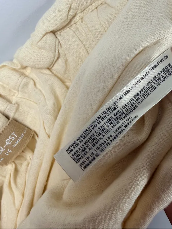 Free people Free-Est Demi Cotton Linen Pants in tea cookie size large - Image 9