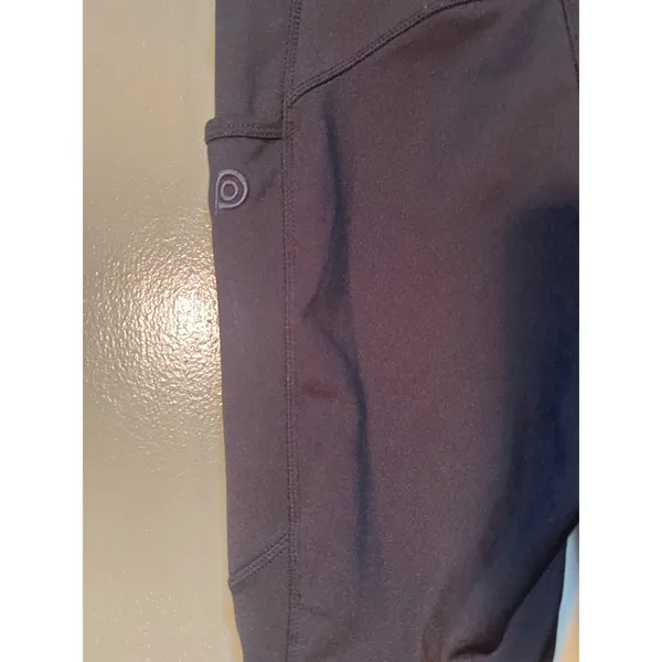 POP Fit Women's Size Medium Cargo Leggings Side Pockets Black High Rise Stretch - Image 9